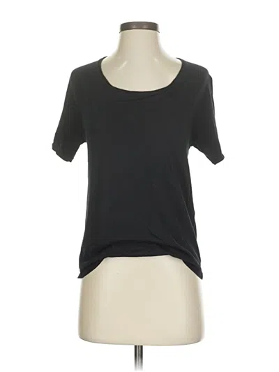 Pre-owned Splendid Short Sleeve T-shirt In Black