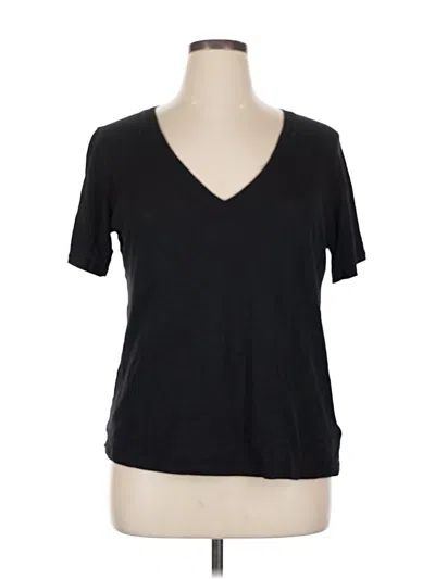 Pre-owned Splendid Short Sleeve T-shirt In Black