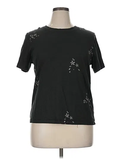 Pre-owned Splendid Short Sleeve T-shirt In Black