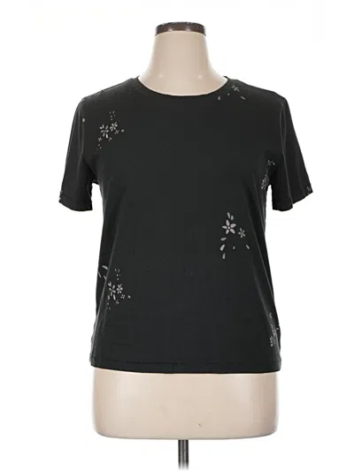 Pre-owned Splendid Short Sleeve T-shirt In Black