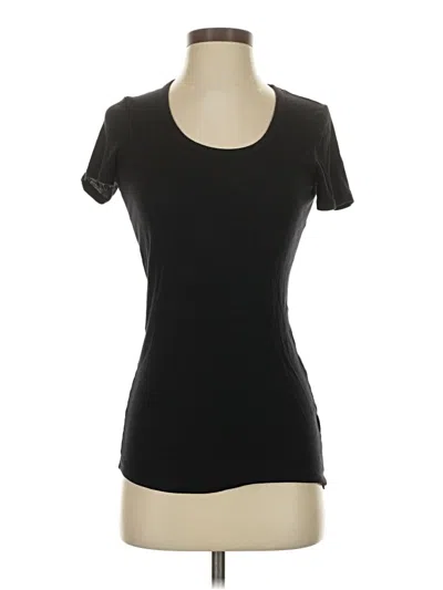 Pre-owned Splendid Short Sleeve T-shirt In Black
