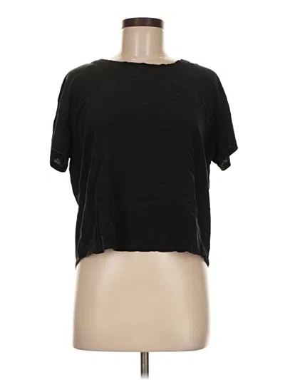 Pre-owned Splendid Short Sleeve T-shirt In Black