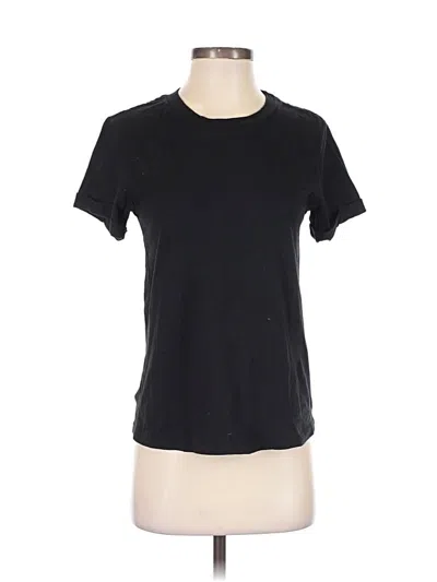 Pre-owned Splendid Short Sleeve T-shirt In Black