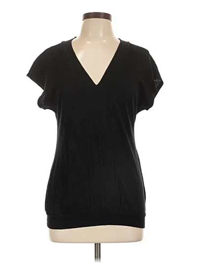 Pre-owned Splendid Short Sleeve T-shirt In Black