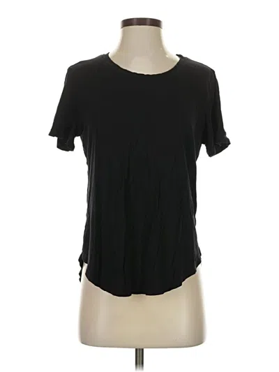 Pre-owned Splendid Short Sleeve T-shirt In Black