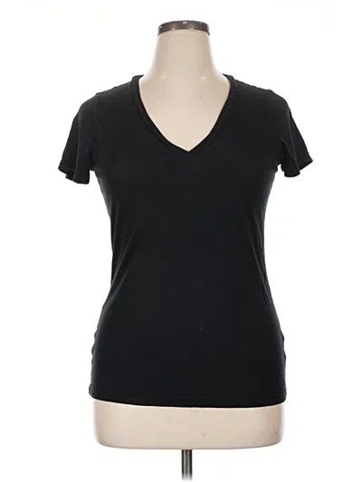 Pre-owned Splendid Short Sleeve T-shirt In Black