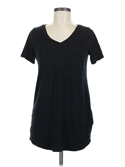 Pre-owned Splendid Short Sleeve T-shirt In Black