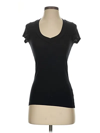 Pre-owned Splendid Short Sleeve T-shirt In Black