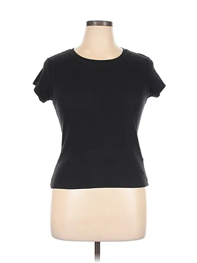 Pre-owned Splendid Short Sleeve T-shirt In Black