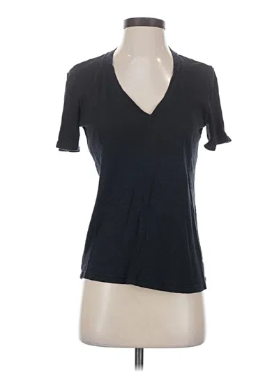 Pre-owned Splendid Short Sleeve T-shirt In Black
