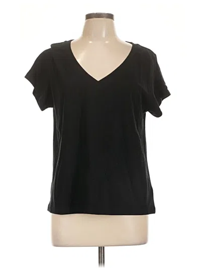 Pre-owned Splendid Short Sleeve T-shirt In Black