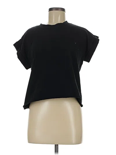 Pre-owned Splendid Short Sleeve T-shirt In Black