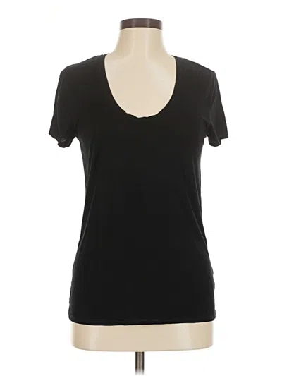 Pre-owned Splendid Short Sleeve T-shirt In Black