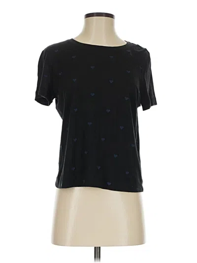 Pre-owned Splendid Short Sleeve T-shirt In Black