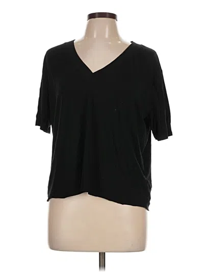 Pre-owned Splendid Short Sleeve T-shirt In Black