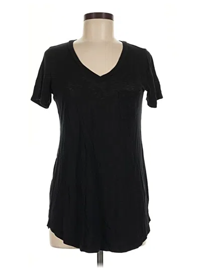 Pre-owned Splendid Short Sleeve T-shirt In Black