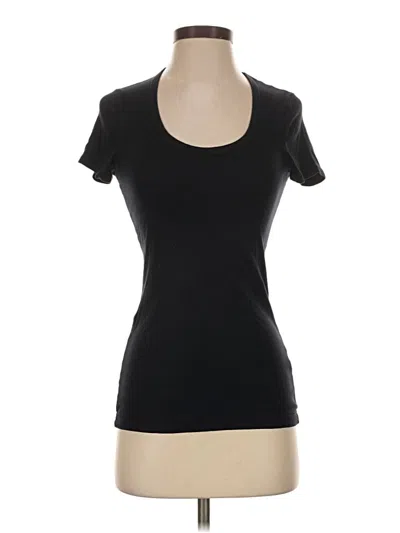 Pre-owned Splendid Short Sleeve T-shirt In Black