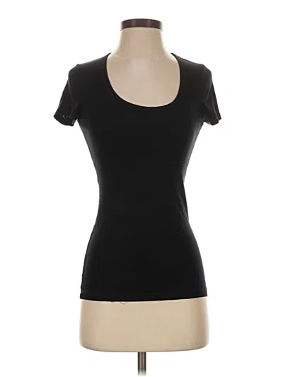 Pre-owned Splendid Short Sleeve T-shirt In Black