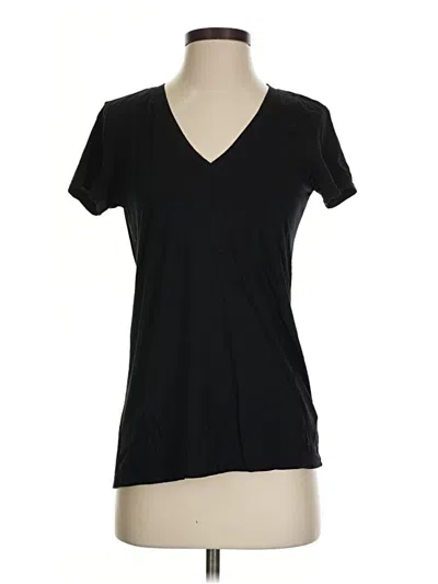 Pre-owned Splendid Short Sleeve T-shirt In Black