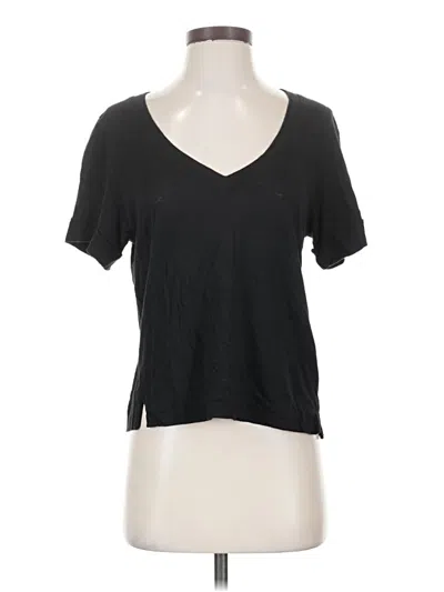 Pre-owned Splendid Short Sleeve T-shirt In Black