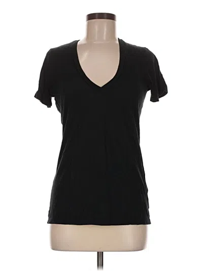 Pre-owned Splendid Short Sleeve T-shirt In Black