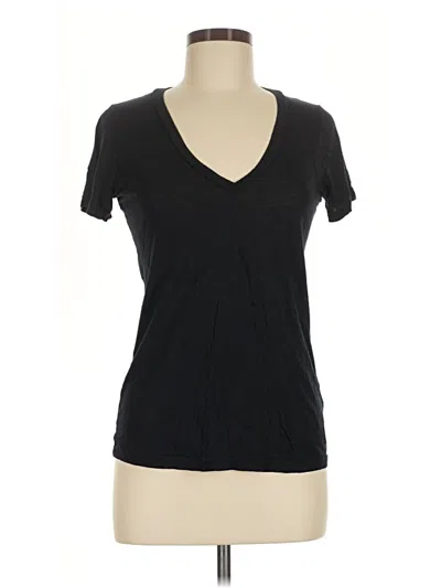 Pre-owned Splendid Short Sleeve T-shirt In Black