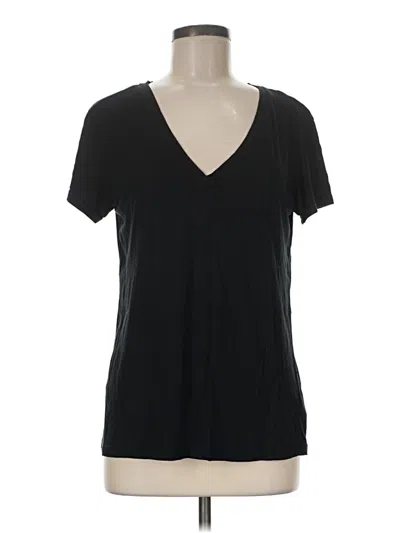 Pre-owned Splendid Short Sleeve T-shirt In Black