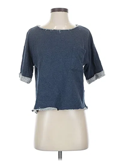 Pre-owned Splendid Short Sleeve T-shirt In Blue