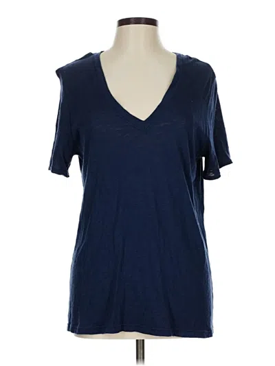 Pre-owned Splendid Short Sleeve T-shirt In Blue