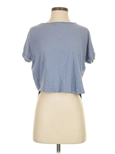 Pre-owned Splendid Short Sleeve T-shirt In Blue