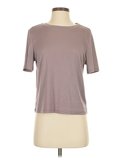 Pre-owned Splendid Short Sleeve T-shirt In Brown