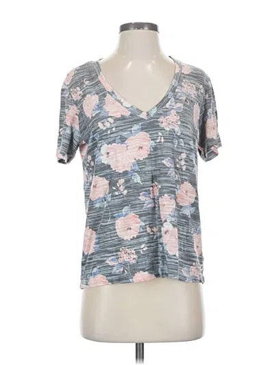 Pre-owned Splendid Short Sleeve T-shirt In Gray