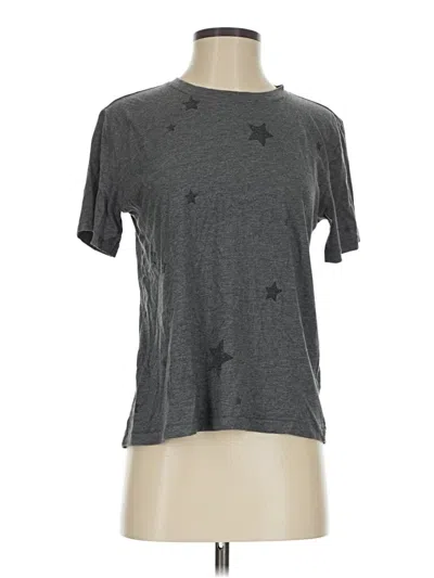 Pre-owned Splendid Short Sleeve T-shirt In Gray