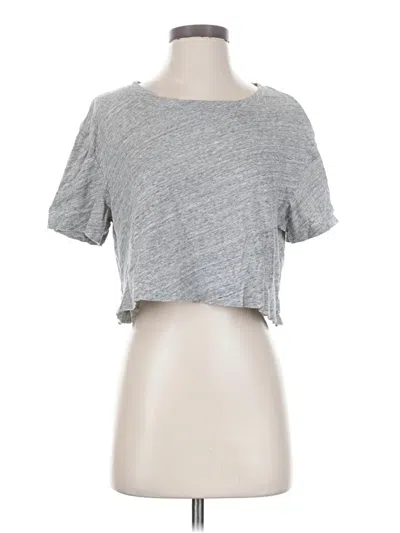 Pre-owned Splendid Short Sleeve T-shirt In Gray