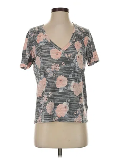 Pre-owned Splendid Short Sleeve T-shirt In Gray