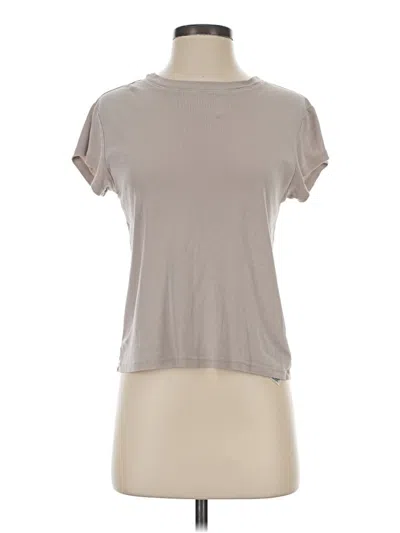 Pre-owned Splendid Short Sleeve T-shirt In Gray