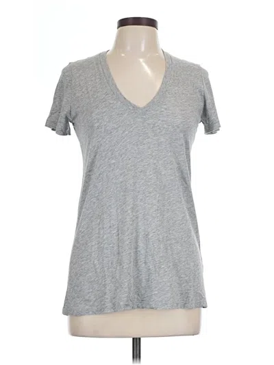 Pre-owned Splendid Short Sleeve T-shirt In Gray