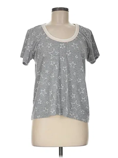 Pre-owned Splendid Short Sleeve T-shirt In Gray