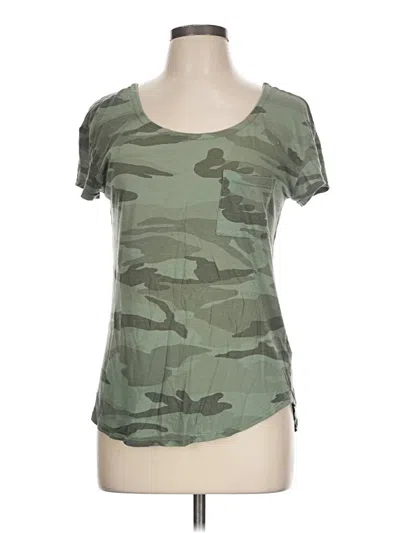 Pre-owned Splendid Short Sleeve T-shirt In Green