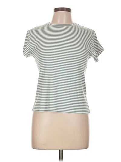 Pre-owned Splendid Short Sleeve T-shirt In Green