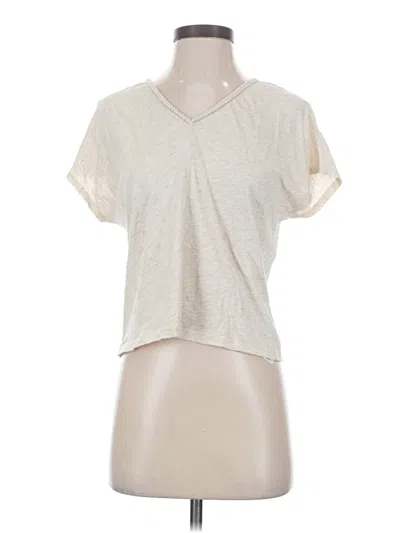Pre-owned Splendid Short Sleeve T-shirt In Ivory