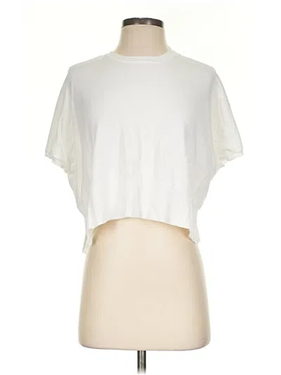 Pre-owned Splendid Short Sleeve T-shirt In Ivory