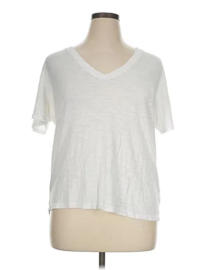 Pre-owned Splendid Short Sleeve T-shirt In Ivory