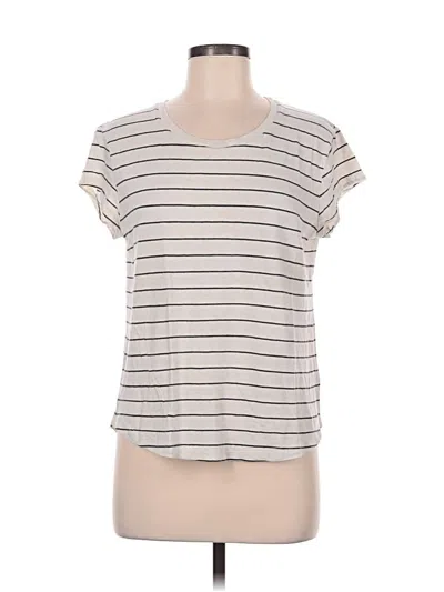 Pre-owned Splendid Short Sleeve T-shirt In Ivory