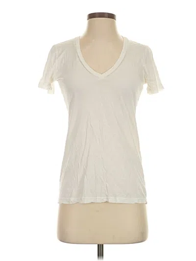 Pre-owned Splendid Short Sleeve T-shirt In Ivory