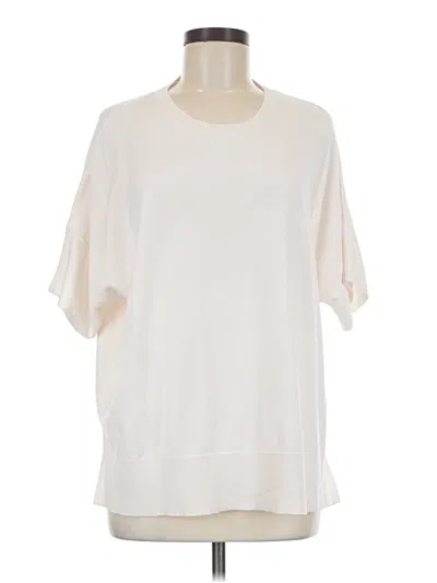Pre-owned Splendid Short Sleeve T-shirt In Ivory