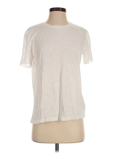 Pre-owned Splendid Short Sleeve T-shirt In Ivory
