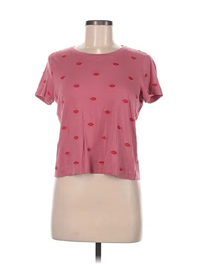 Pre-owned Splendid Short Sleeve T-shirt In Pink