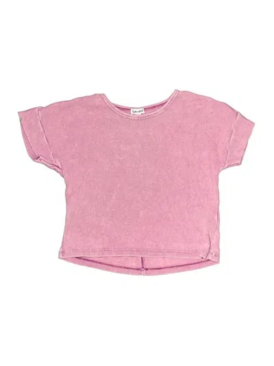 Pre-owned Splendid Kids' Short Sleeve T-shirt In Pink