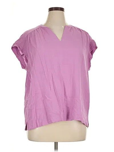 Pre-owned Splendid Short Sleeve T-shirt In Purple